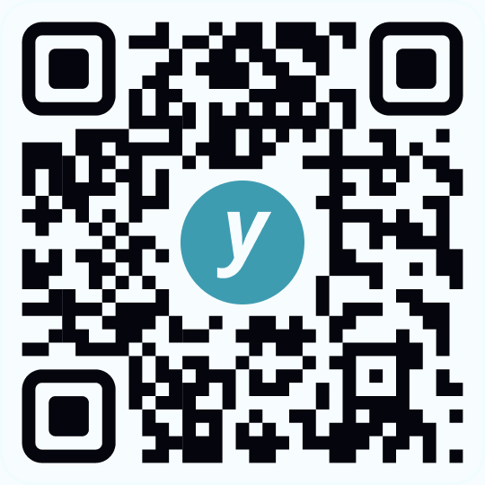 QR code that opens the Yomo mobile web experience on your phone